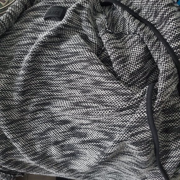 Black Heathered Open Cardigan Shawl Collar Pockets Comfy Cozy Casual Cottagecore - Picture 8 of 8